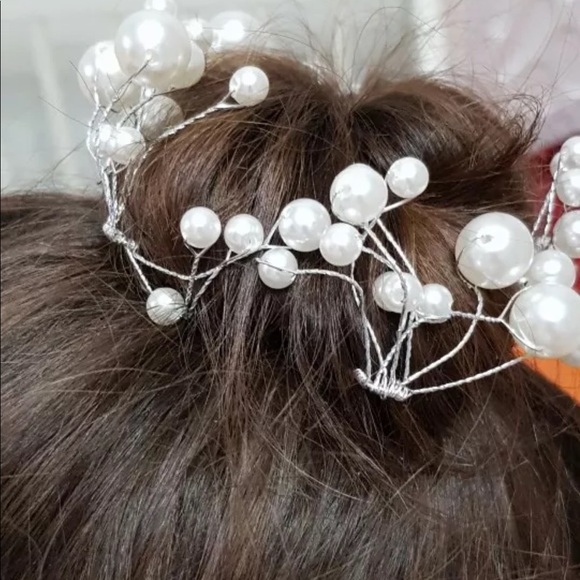 Set of Pearl Hairpins Wedding Party - Picture 3 of 6